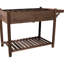 8 lit de jardin avec rebord de table pliable - Grande boîte à fleurs surélevée à finition brune pour bois de légumes et d'herbes-1429626850
