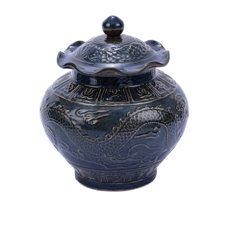 Pots en porcelaine bleus 15,5 po