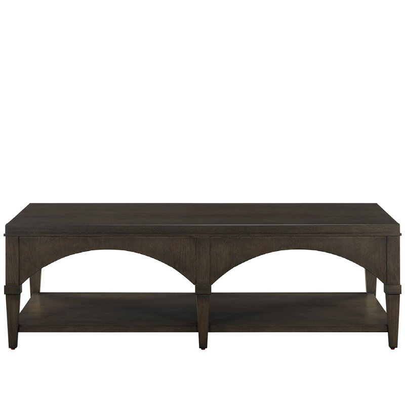 Fenwick 58" Wide Modern Traditional Cocktail Table with Adjustable Shelf