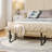 Anahli 52.5'' Wide Channel Tufted Design Vegan Leather Bench-49797035
