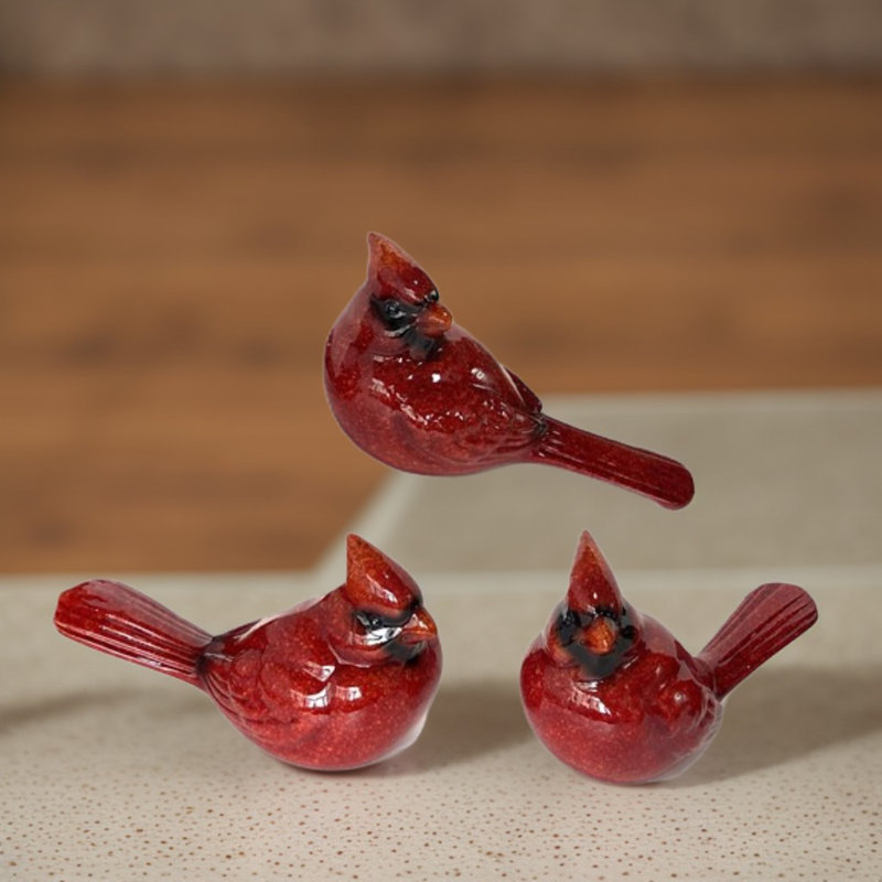 3-PC Set 6"W Cardinal Figurine