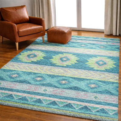 Tapis aztèque ADS178 de qualité supérieure lavable à la machine Dream Shag