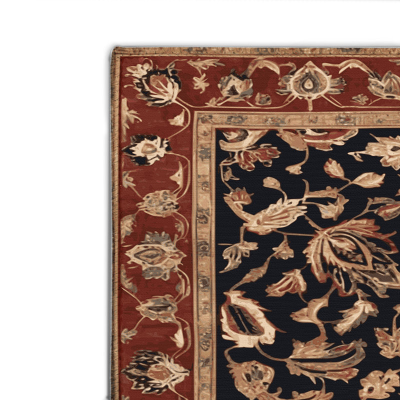 Persian Brown Indoor and Outdoor Area Rug, Rectangle 2' x 3'