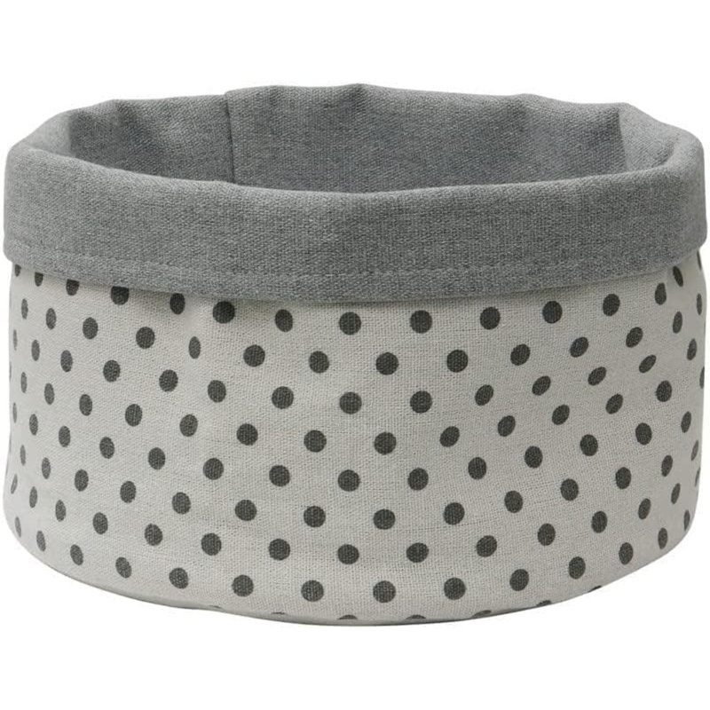MantraRaj 3Pcs Round Fabric Storage Baskets Decorative Round Baskets For Home Décor (Cream)