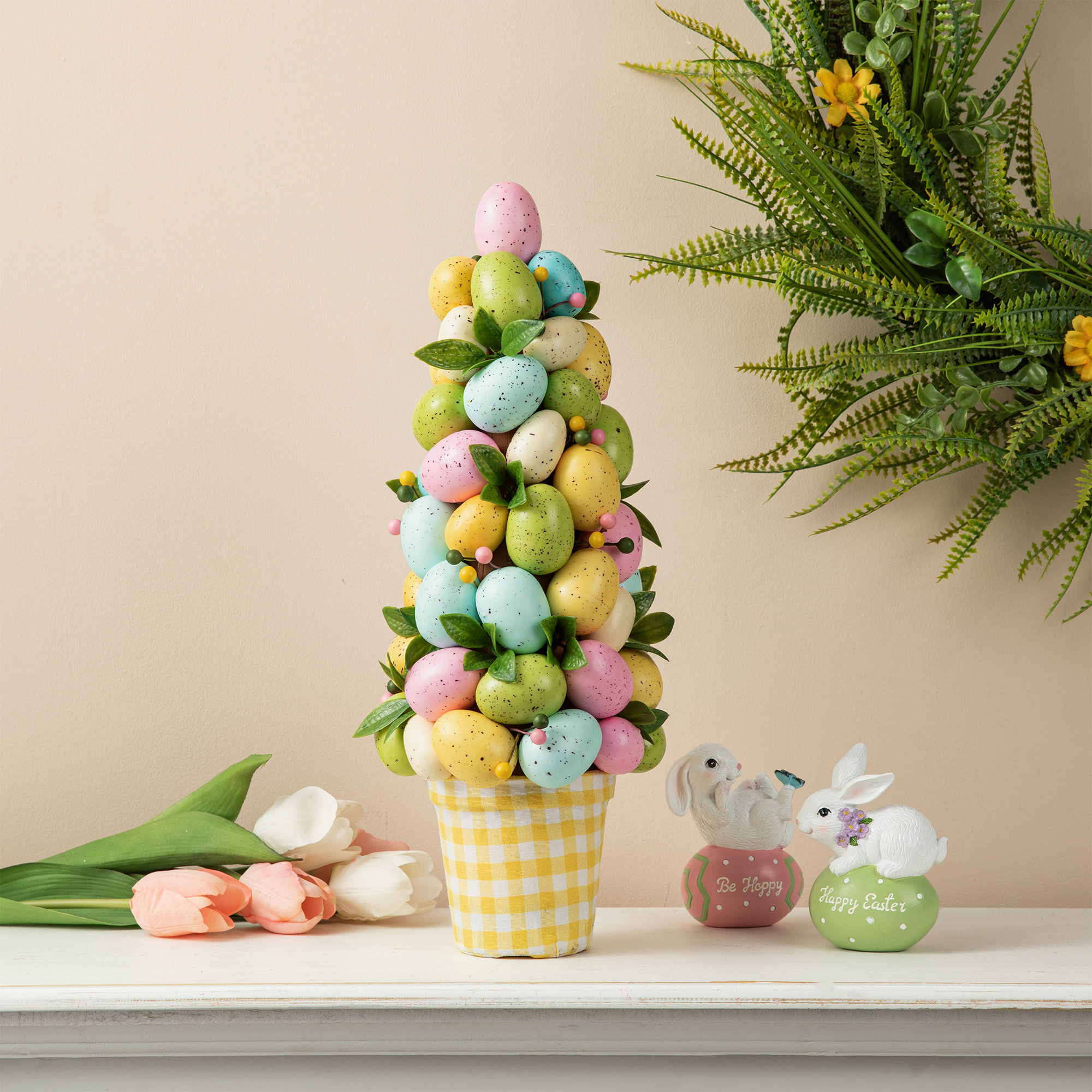 The Holiday Aisle® 16"H Easter Egg Table Tree Décor & Reviews | Wayfair