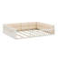 Lit plateforme tapissier en bois avec garde-corps et coussin-193770231