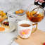 Tasse à café en céramique - tasse à thé 15 oz avec motif cosmos et anémone, tasse florale en porcelaine pour la maison, cadeau de fête des mères pour maman et femme