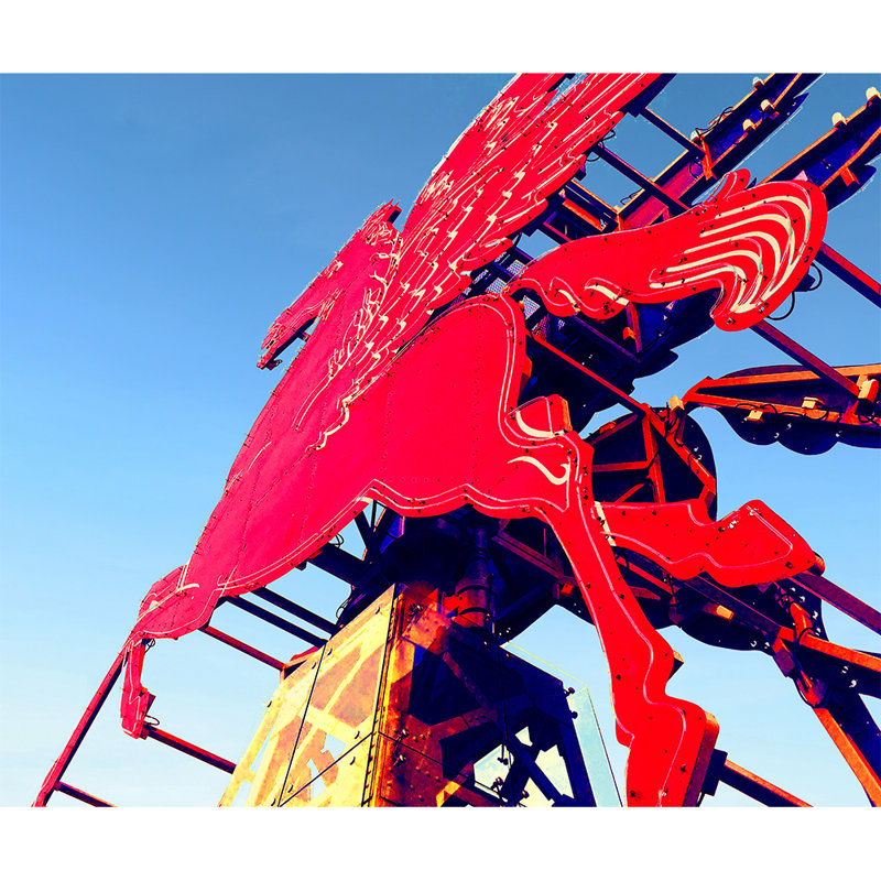 «Pegasus Sign, Dallas Texas», reproduction de photo sur toile tendue, H 30 po x l 40 po x 1,5 po