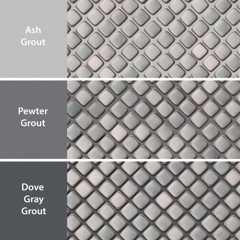 Hudson Diamond 1" x 1" Porcelain Grid Mosaic Wall & Floor Tile, Gray