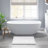 1 PCS 100% Cotton Tufted 3000 GSM Reversible Bath Rug White-563027750