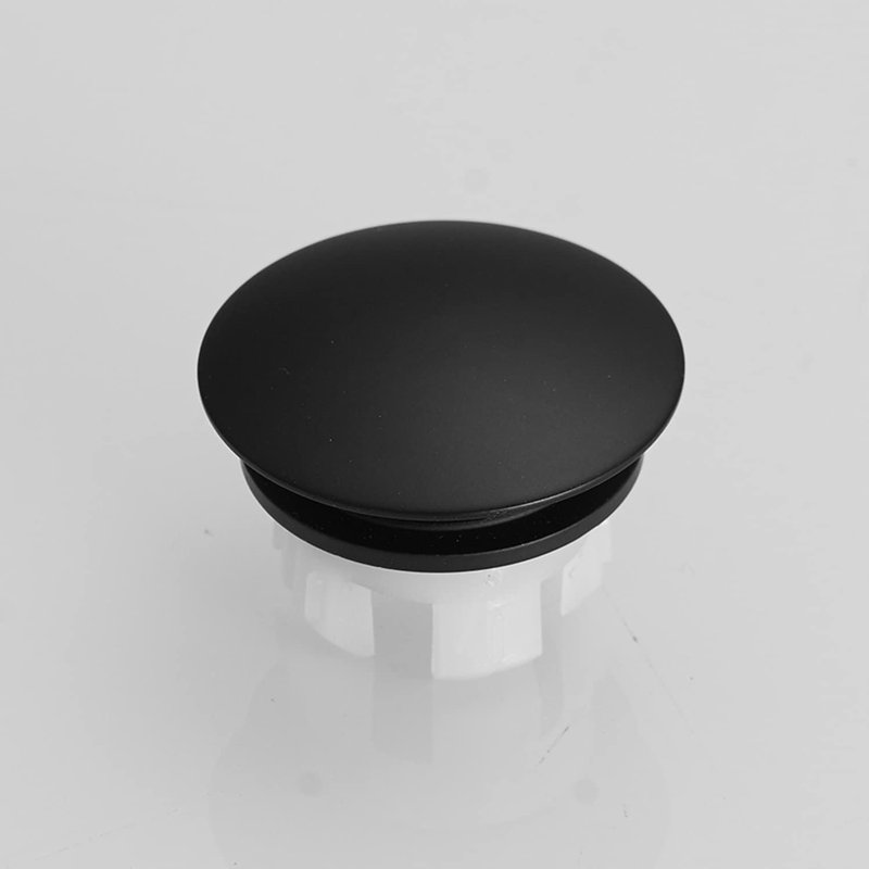Couvercle de lavabo pour salle de bain avec couvercle de trop-plein Greenspring, Noir mat