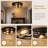 5-Light Matte Black Industrial Flush Mount Ceiling Light