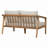 48.4" Outdoor Acacia Wood Loveseat
