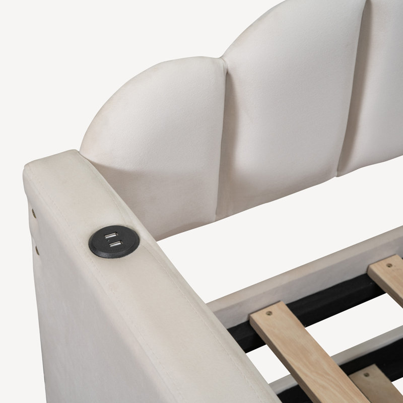 Telma Upholstered Daybed, Beige
