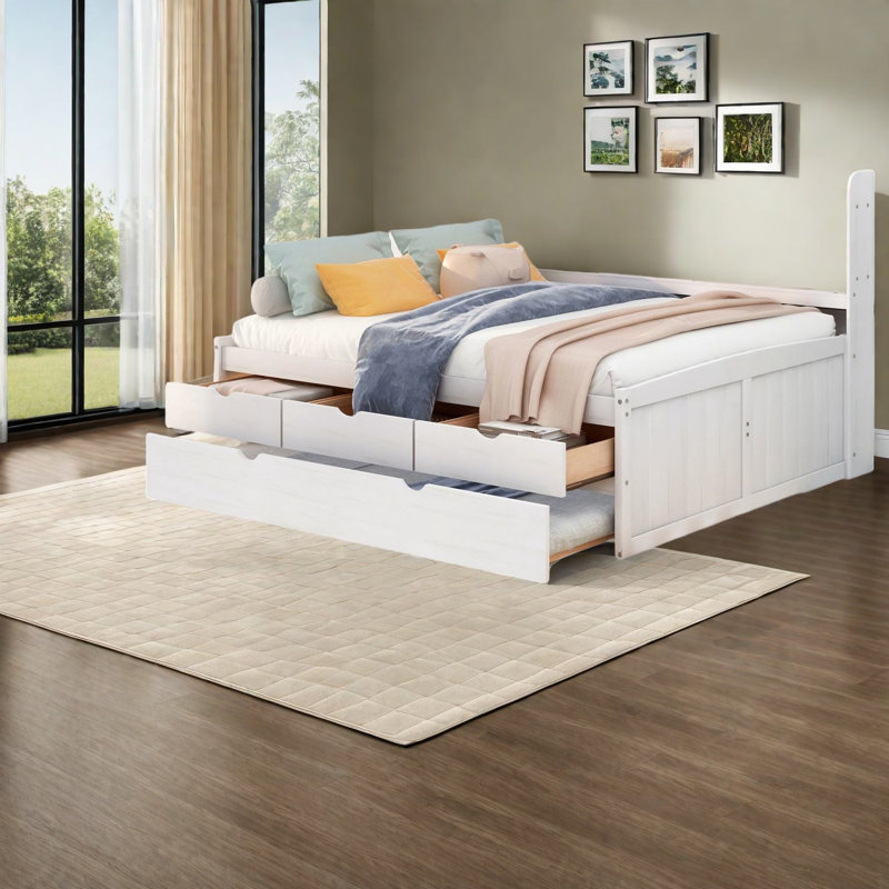 Lits de rangement spacieux, en bois massif et en bois aggloméré, style classique pour la maison