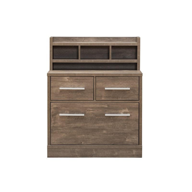 Dedman 81cm Wide 3 -Drawer File Cabinet, Hazelnut