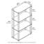Johnston 4 Tier Toolless Assembly Shelving Unit Bookcase-67461999