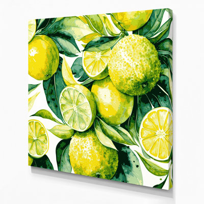 Art mural sur toile beige Fruit Sudachi