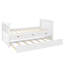 Lit plateforme simple avec tiroirs et lit gigogne, lit de jour en bois massif, sans sommier, blanc-627724617
