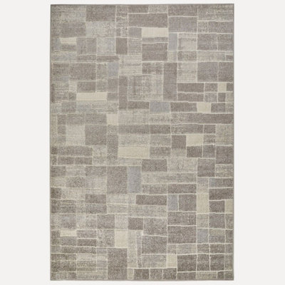 Abbaigh Rectangle Geometric Flokati Indoor / Outdoor Area Rug