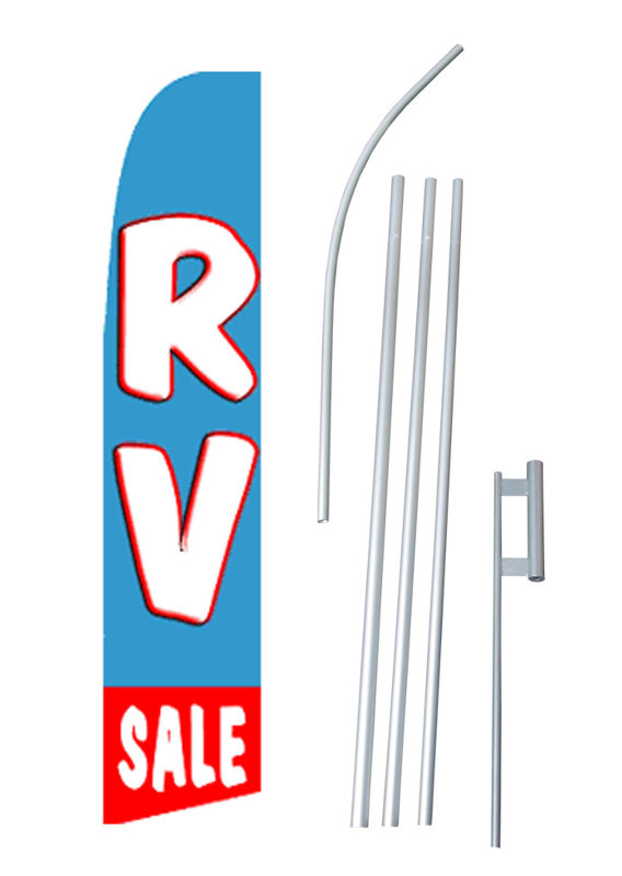 Double Sided 144'' H x 30'' W Polyester Flag Set