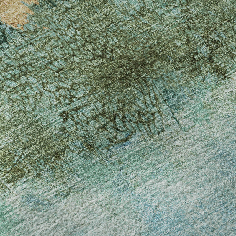 Tapis abstrait lavable à la machine de qualité supérieure Meidell AMF1716, Rectangle 10 pi x 14 pi