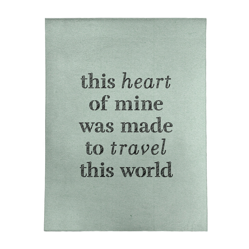 Tapis en poly citation "travel travel love quot", Rectangle 9 pi x 12 pi