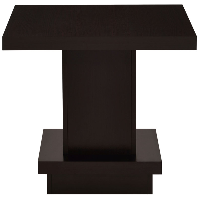 Square Pedestal End Table