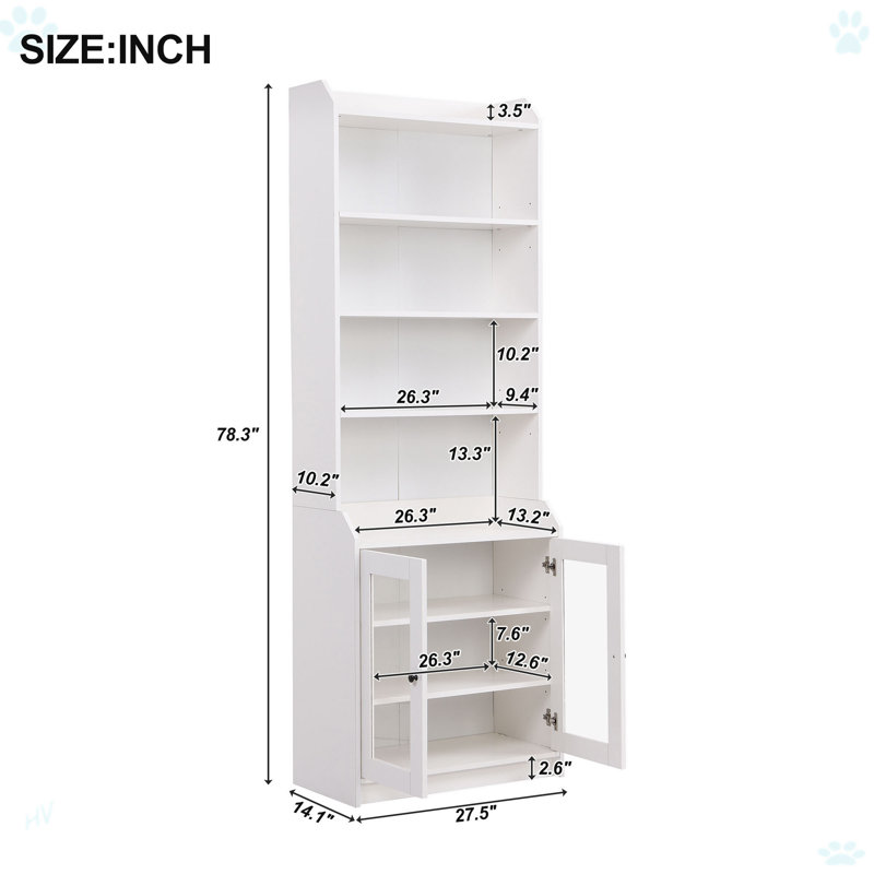 Élégante armoire haute avec porte en acrylique