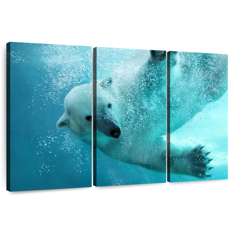 Underwater Polar Bear, 36" H x 57" W
