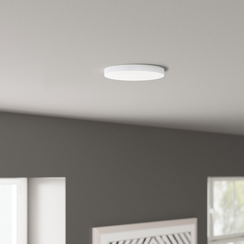 Plafonnier encastré 1 lumière DEL Warrenton, H 0,75 po x l 7 po x L 7 po, Blanc