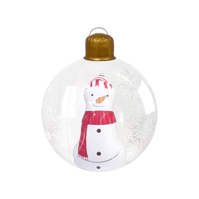 Christmas Party Inflatable Christmas Ball Ball Holiday Decoration Thickened Transparent Pvc Toy Ball