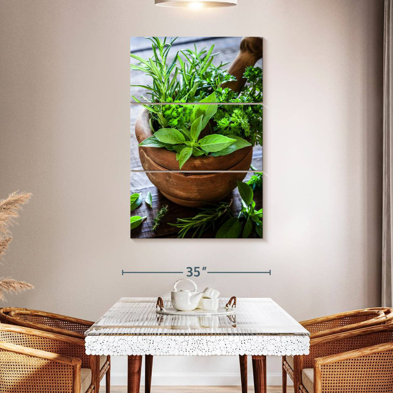 Yarlin Crushing Herbs, 57" H x 36" W