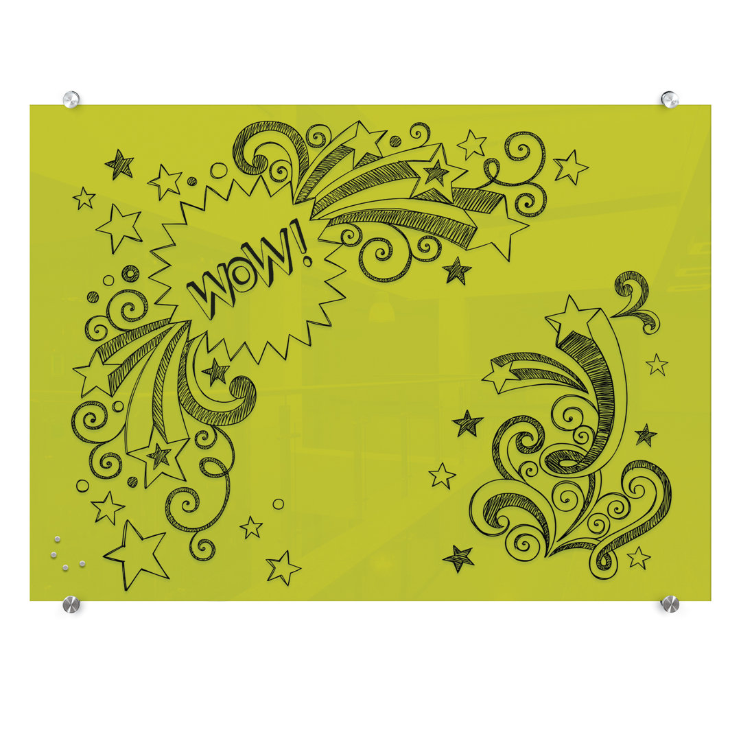 Mooreco Lime Glass Magnetic Whiteboard 3x4 MooreCo