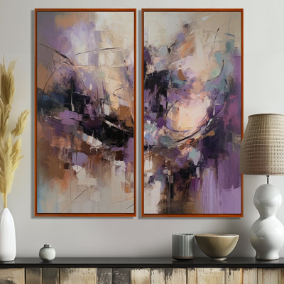 Purple Minimalims Enchantment - Purple Wall Art