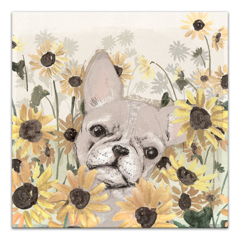 Impression sur toile Frenchie, H 30 po x l 30 po