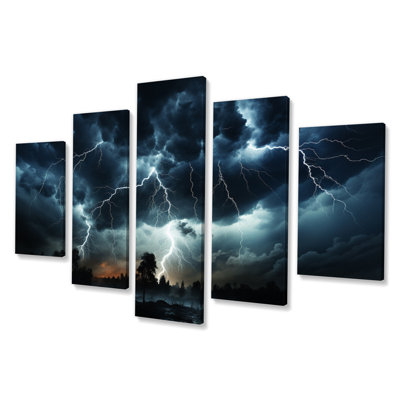 Stormy Skies - Impression sur toile de paysages - 5 panneaux