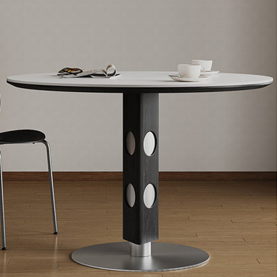 White Round Sintered Stone Dining table