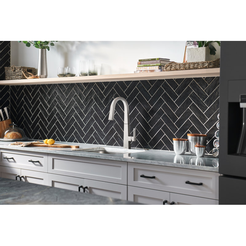Nio Pull Down Single Handle Kitchen Faucet With Accessories, Spot Resist Stainless