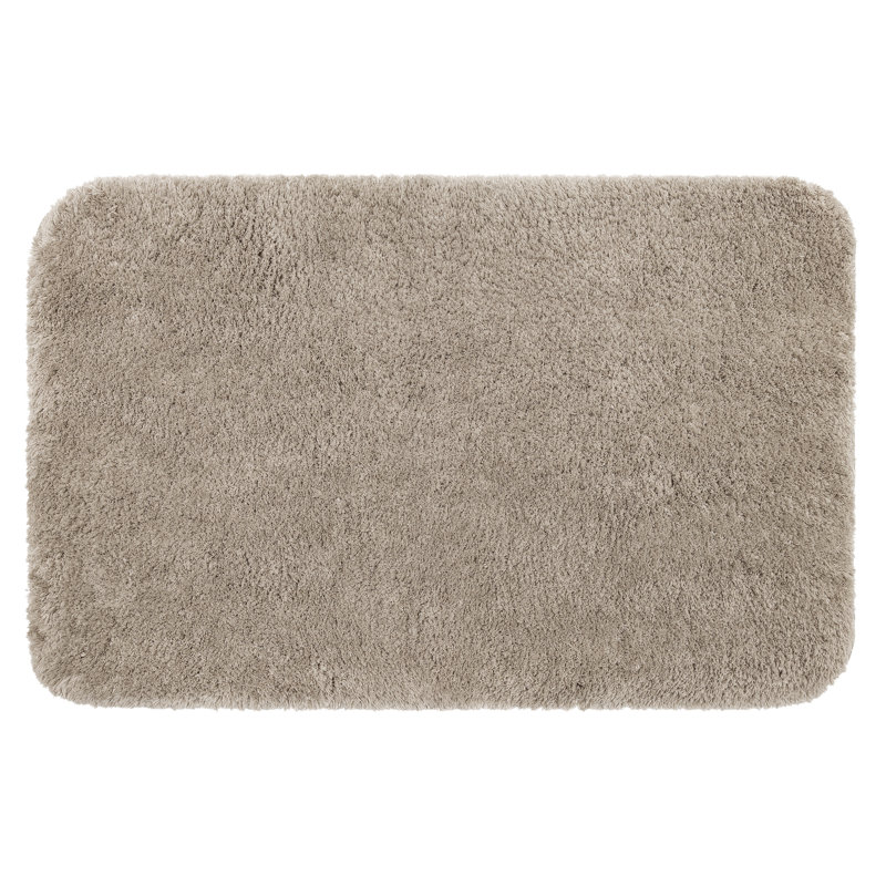 Benedetti Solid Polyester Machine Washable Bath Rug, 20" W x 34" L, Dove