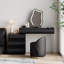 Humply White Leather Make-up Vanity Set with Mirror