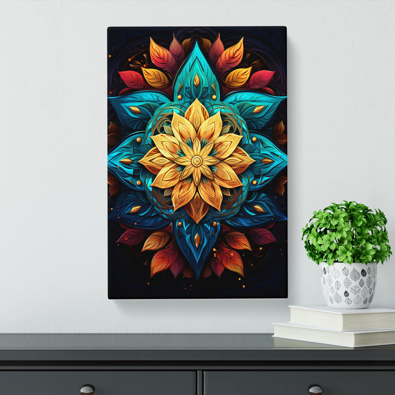 Mandala Digital Art - Wrapped Canvas, 50cm H x 35cm W x 3cm D