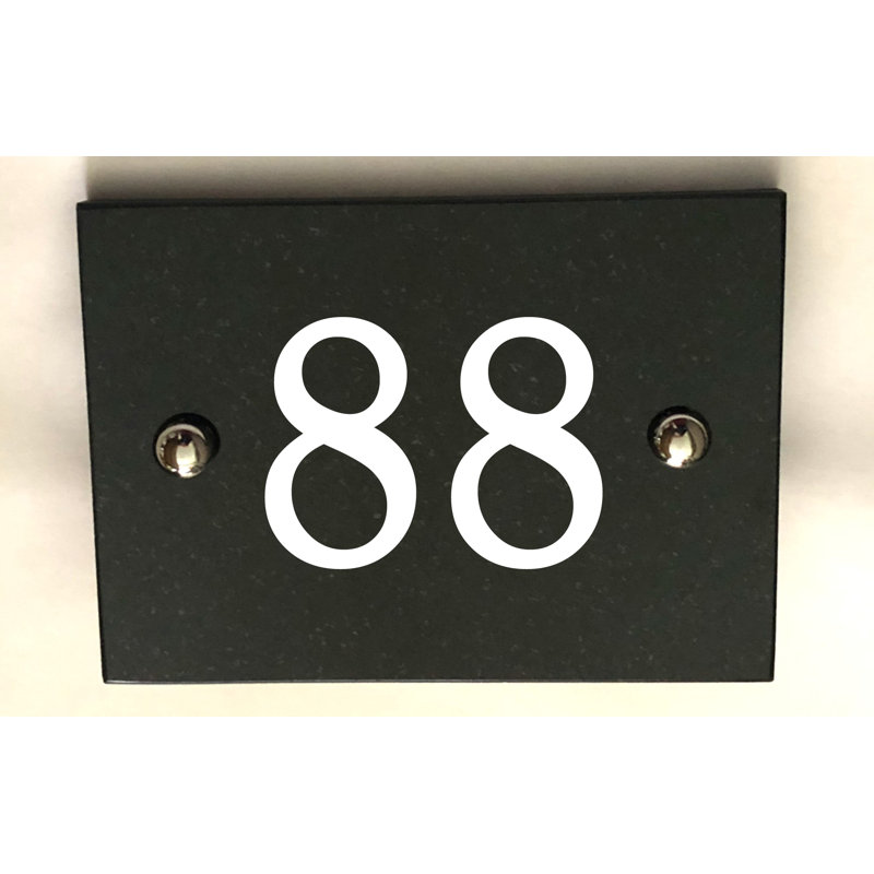 Brumby 10cm H Reflective Stone House Number, 88