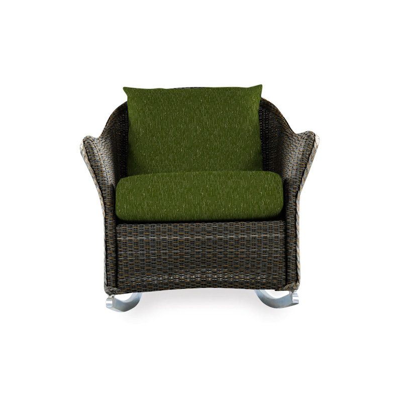 Weekend Retreat Outdoor Rocker Chair, Mink, Bamboo Bay Sky