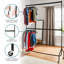 Two Tier Heavy Duty Clothes Rail Garment Hanging Rack In Black-824568812