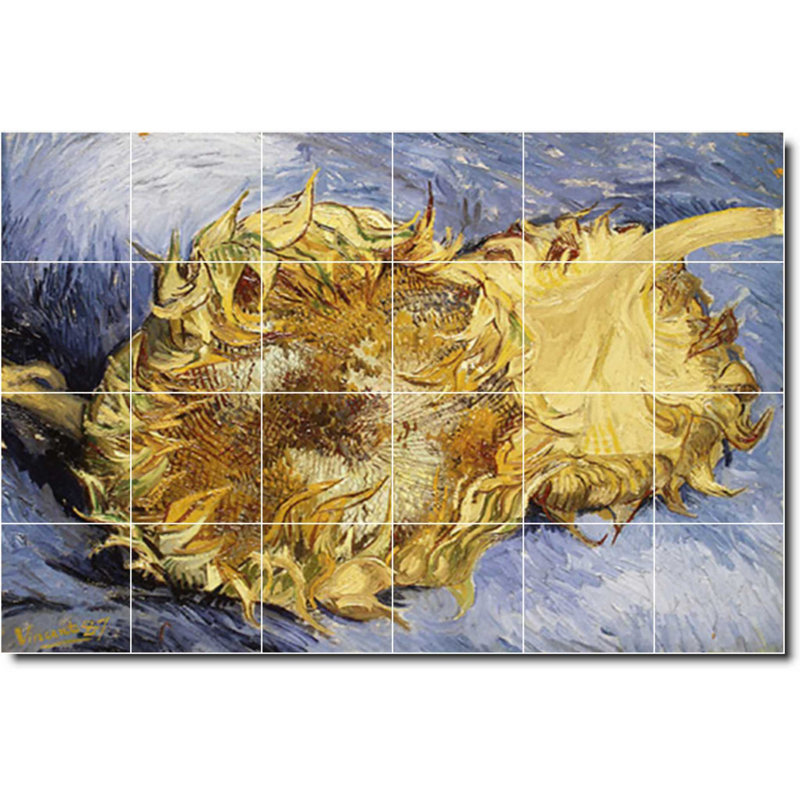 Carreau de céramique décorative 36 po x 24 po 6 po x 6 po, Vincent Van Gogh, peinture de nature morte W09339