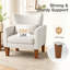 Chaise d'appoint moderne avec coussin et coussin de siège amovibles, pieds de soutien robustes-371869072-371869073