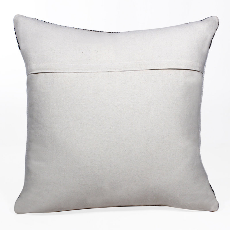 Eclectic Geometric Motif Textured Woven Cotton Blend Decorative Throw Pillow Cover, Pillow Cover Only - No Insert