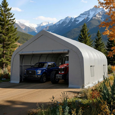 Heavy Duty Durable Carport, Aluminum Frame Garage Shelter & Storage, Waterproof 3-Layer Pe Cover