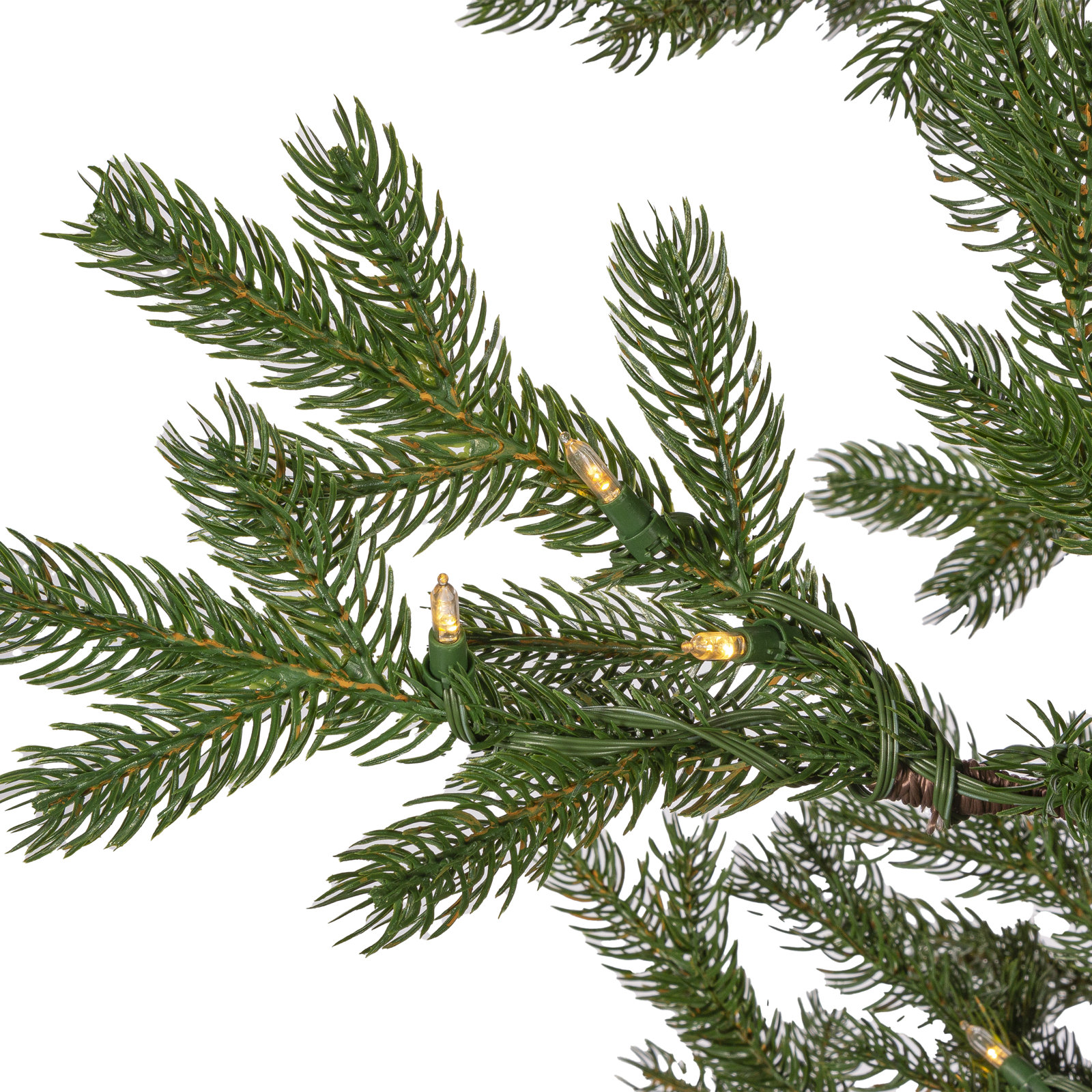 Gerrold Lighted Artificial Pine Christmas Tree, 7.5'